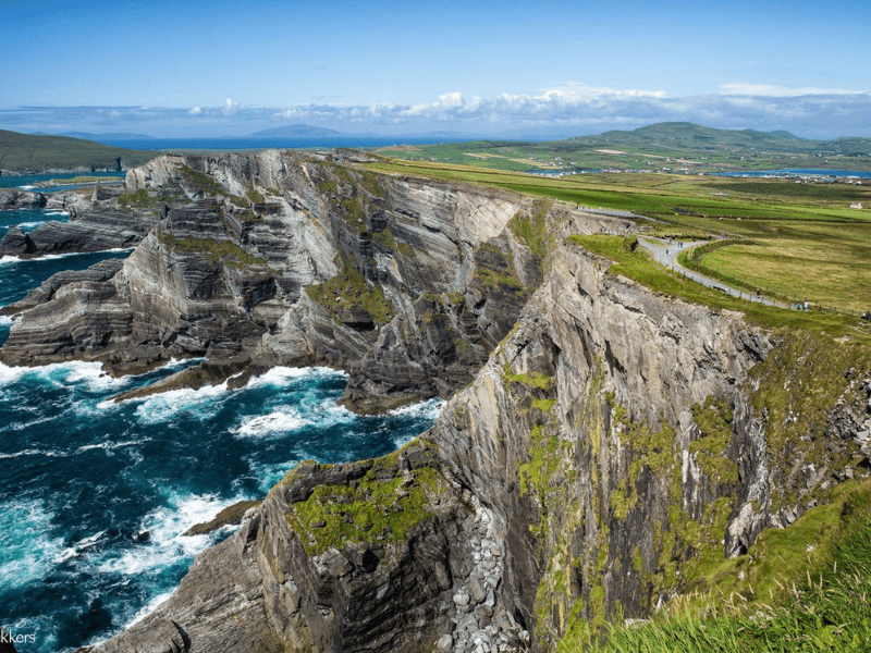 kerry cliffs aerial view