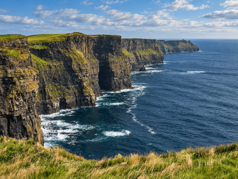 view of cliffs of moher on a bright day